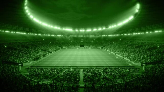 DRONE FOOTAGE OF A CROWDED FOOTBALL STADIUM