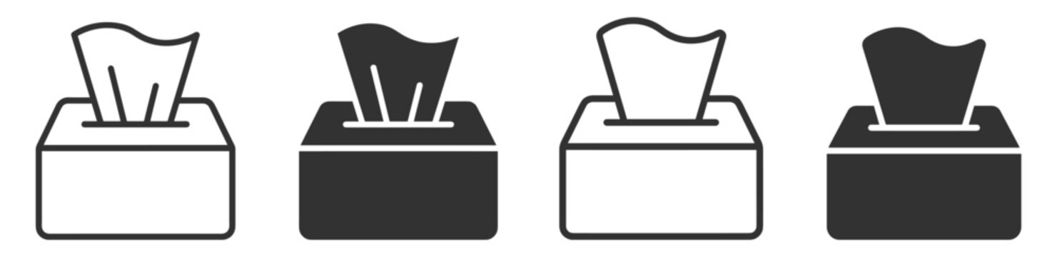 tissue box icons set vector illustration medical hygiene on transparent background