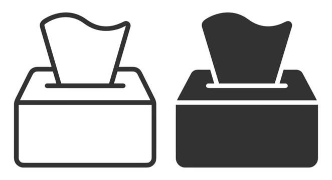 tissue box icon set vector illustration on transparent background