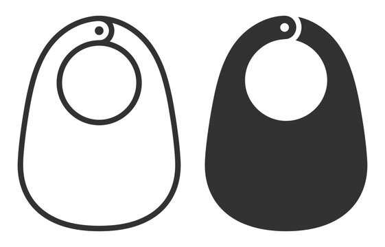 baby bib icon set vector illustration on transparent background