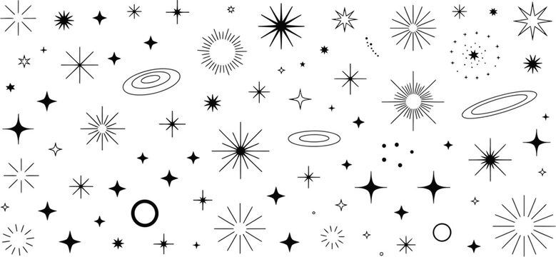 star cosmic geometry illustration seamless vector repeat pattern print