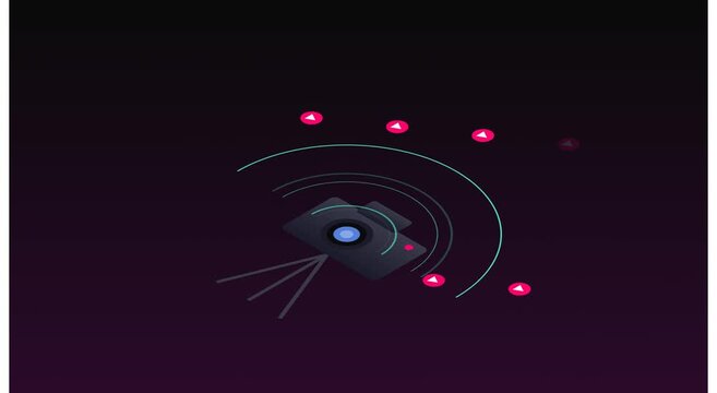 Digital camera motion tracking and surveillance animation