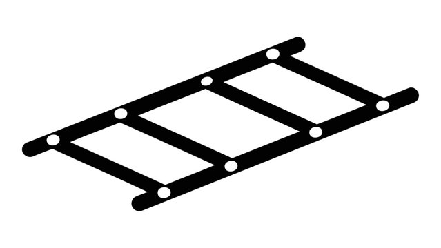 Football training agility ladder icon isolated on white background