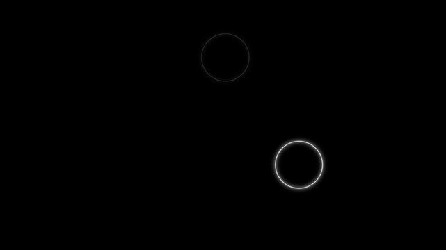 Glowing white multiple circle shockwave explosion with transparent alpha channel background loop for music video sync logo reveal backdrop hud overlay 4k motion graphics vfx