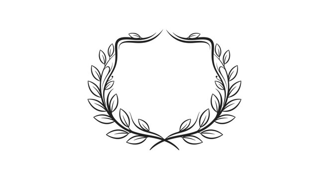 Elegant laurel wreath design element.