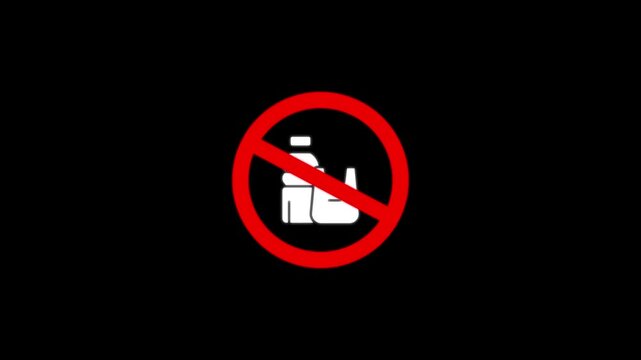 No Plastic Bottle Symbol prohibition forbidden