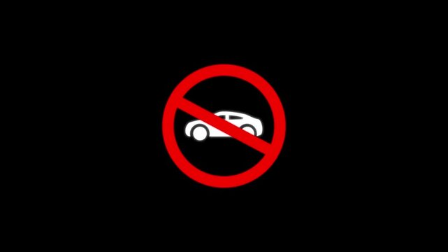 No Car Symbol Red Circle Prohibition Sign vehicle forbidden