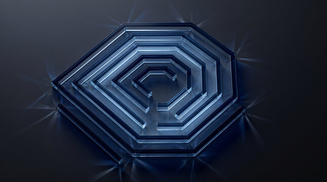 Top view navy glass frames for layered trading infrastructure
