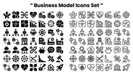 Naklejka premium Business icons set for modern corporate presentations and infographics online