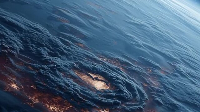 Massive asteroid impact on Earth's atmosphere, cosmic collision, impending doom, space disaster