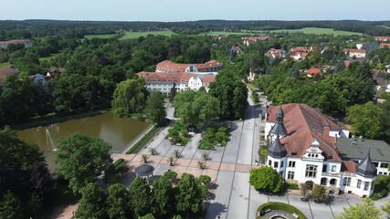 Fototapeta premium Blick über die Kuranlage von Bad Schmiedeberg