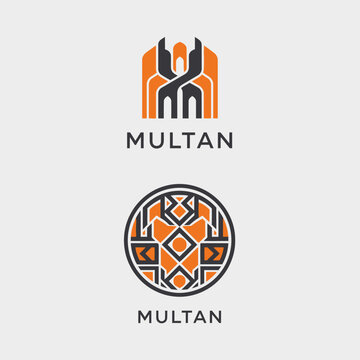Modern Multan Logo Design With Geometric Patterns.