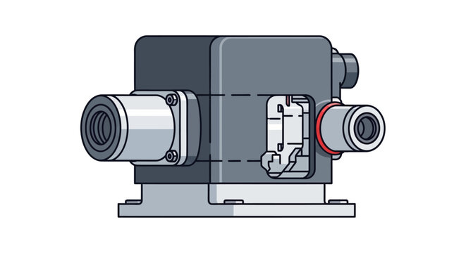 Critical industrial electronic control unit with robust housing and secure connection ports, integral for modern automated machinery and manufacturing processes