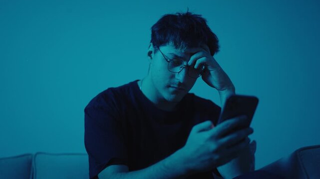 Stressed Man Experiencing Anxiety and Mental Distress