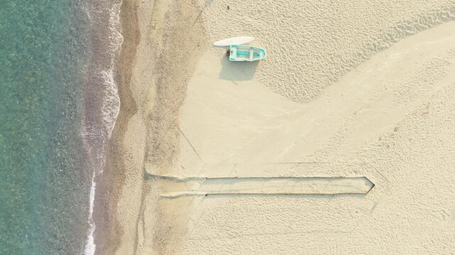 Demarcated beach for sea turtle eggs storage overhead