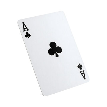 A crisp ace of clubs playing card prominently displayed, symbolizing luck, strategy, and triumph in various card games like poker, blackjack, and solitaire, perfect for casino promotions