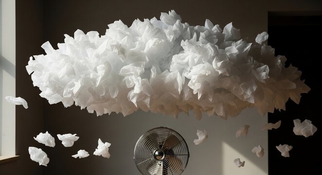 Cloud sculpture art installation