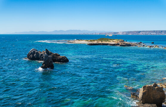Beautiful sandy beach on Tabarca Island the Mediterranean gem of Alicante