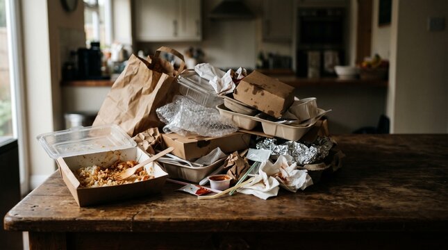 Single Meal Generating Excessive Packaging Waste