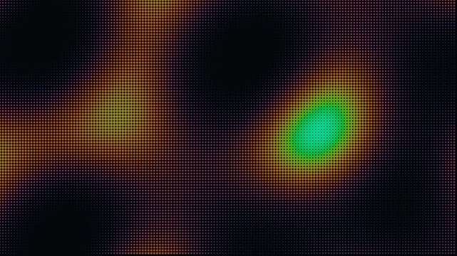 Abstract LED pixel display with shifting colorful gradients