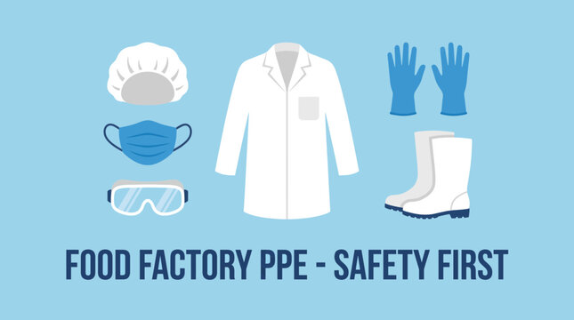 Personal Protective Equipment PPE for Food Factory Workers Safety