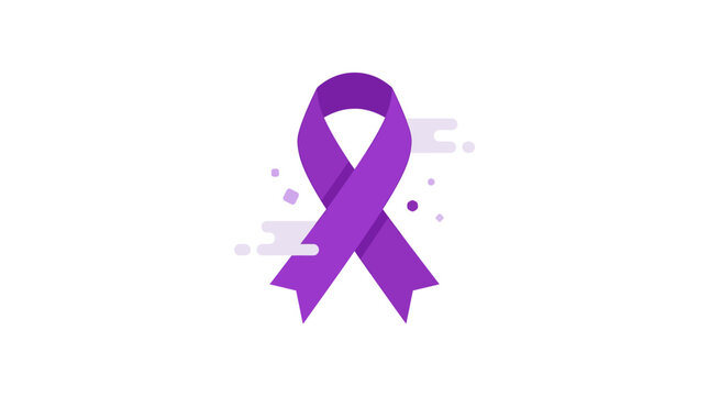 Purple Ribbon Awareness Symbol for Alzheimer's Disease