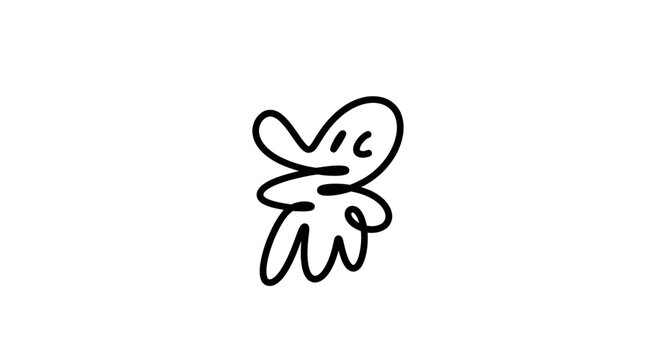 Cute Cartoon Angry Bunny Face.
