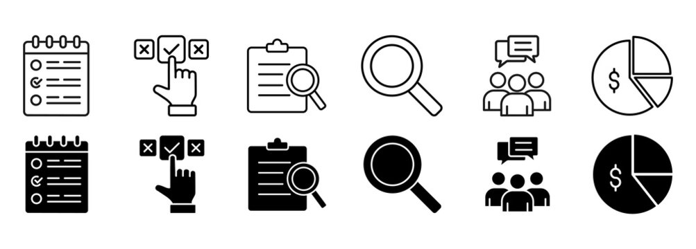 Srm ocess, system icon set. Product and delivery Vector Illustration