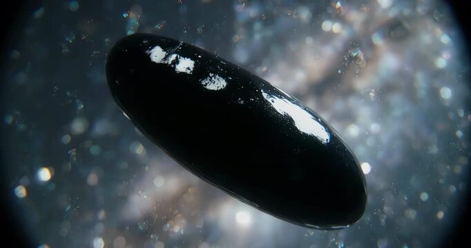 Solitary Obsidian Meteor