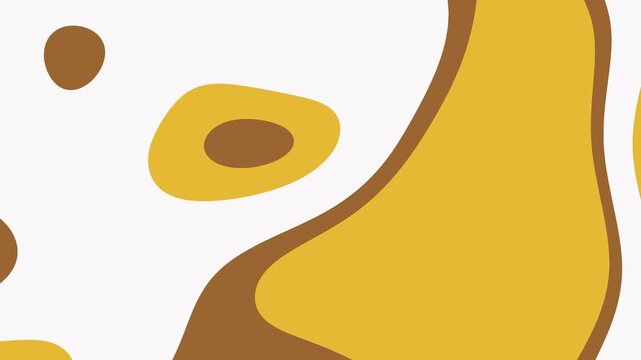 Yellow brown organic blobs white background abstract pattern fluid digital graphic design. suitable for backgrounds, patterns, and web design.