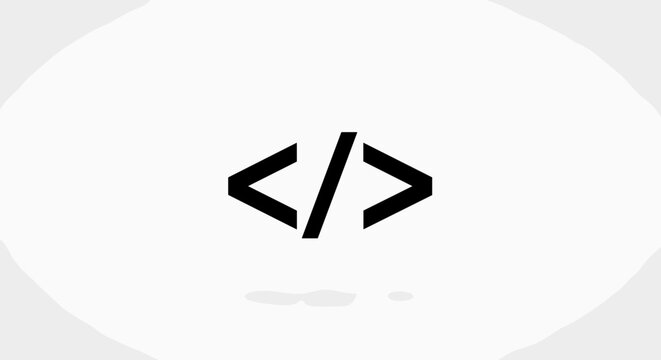 Closeup of code symbol on screen.