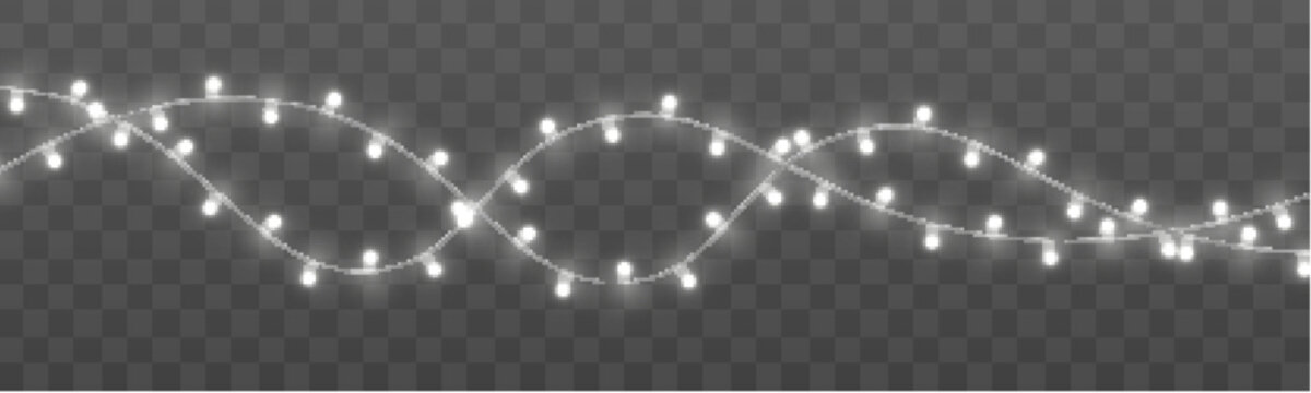 Twinkling string lights bring a magical atmosphere to winter scenes. Soft illumination adds depth and warmth to compositions. Ideal for festive greeting visuals and banners.