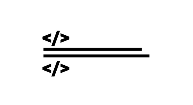 Coding symbols on a screen.