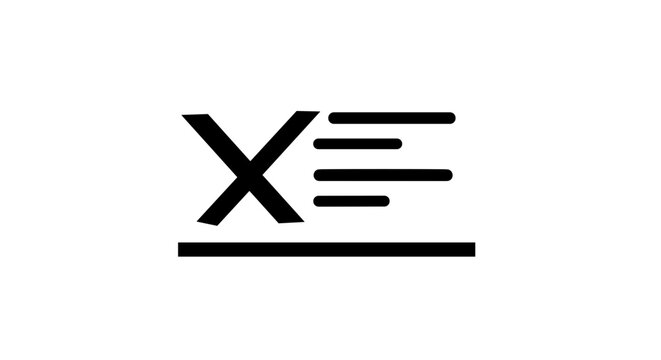 XE currency exchange rate symbol.
