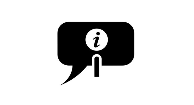 Information Icon Speech Bubble Symbol.