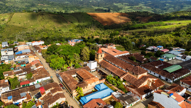 P&aacute;ramo, Santander - Colombia. April 29, 2026. Panoramic drone view of the municipality, located 117 kilometers from Bucaramanga.