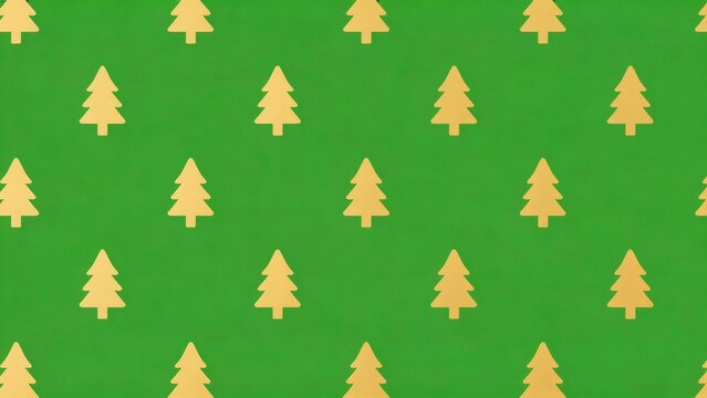 Green background with repeating yellow tree icons