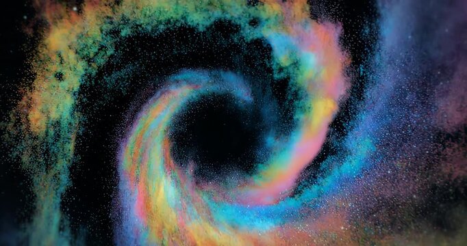 Vibrant Rainbow Dust Wave