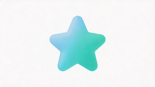 Blue and green gradient star on white
