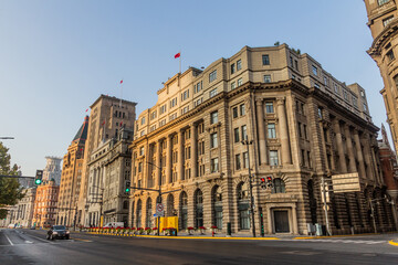 Fototapeta premium Historical buildings at The Bund in Shanghai, China