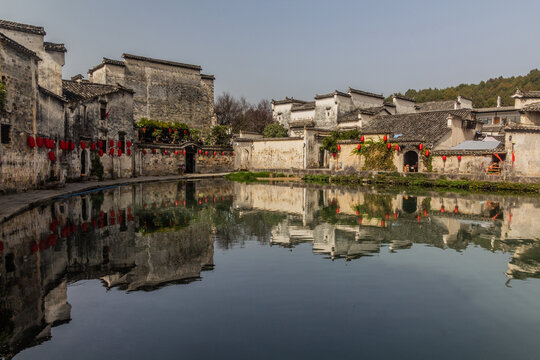 Moon pond in Hongcun village, Anhui province, China
