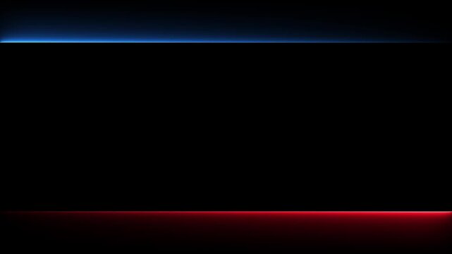A dark abstract background featuring a bright red neon line at the and a bright blue neon line at the bottom, creating a contrasting futuristic frame with a subtle gradient glow on the lower blue