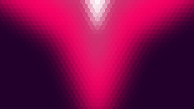 background design with pink and dark gradient hexagon pattern surface.  vertical gradient with inverted triangular shape