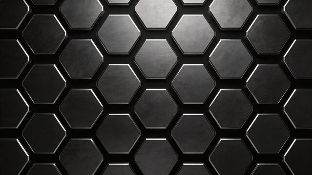 Hexagonal Metal Surface Pattern