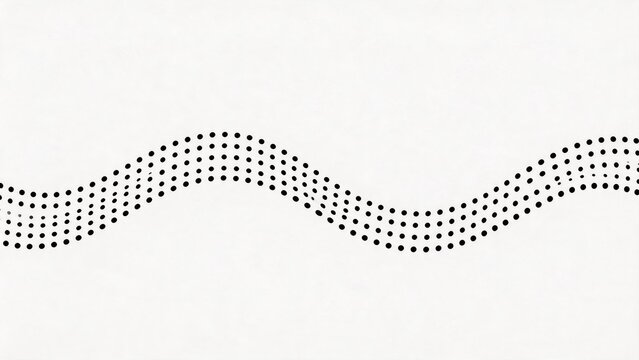 Black dots forming a wavy line on white background
