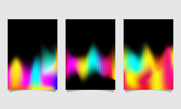 Colorful Soundwave Equalizer Poster Template with Neon Spectrum Graphic
