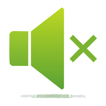Mute speaker icon with a cross mark