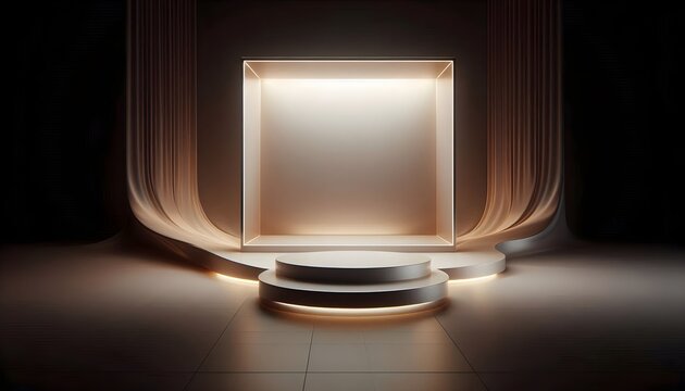 empty stage with spotlight