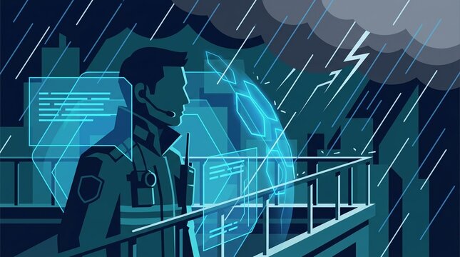 Emergency Responder Using AI Technology During Hurricane