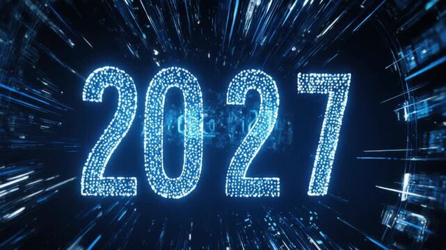 AI-Powered Digital Calendar 2027 &ndash; Futuristic High-Tech Innovation